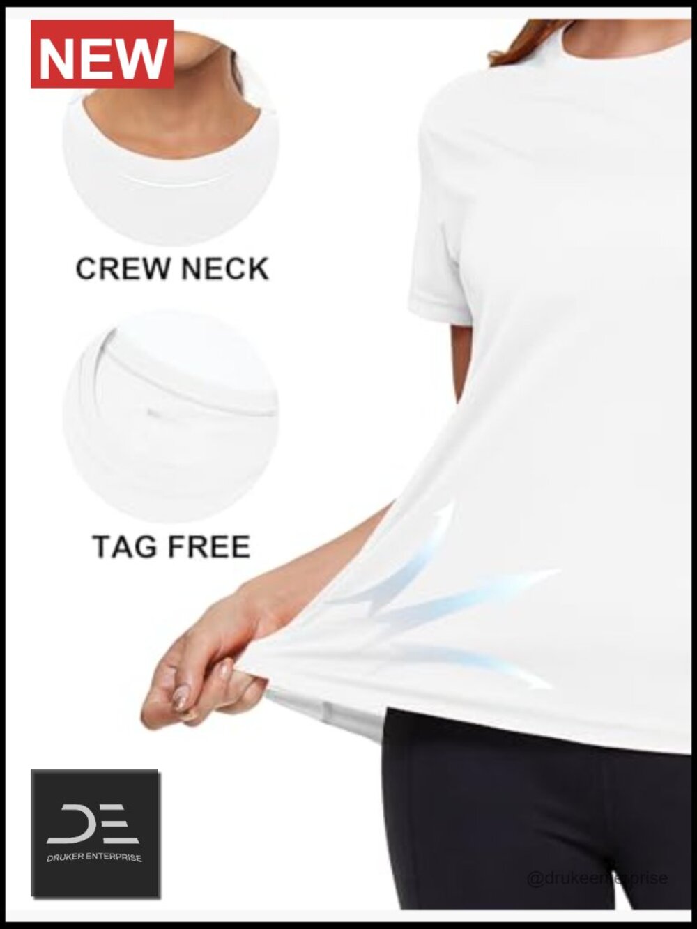 UPF 50+ Quick Dry Short Sleeve Athletic Rash Guard T-Shirt - Picture 4 of 7
